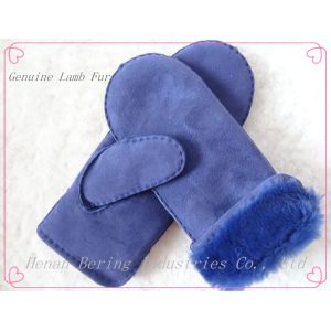 Spanish Merino Lleather Wool Mittens , Winter Combination Gloves Mittens