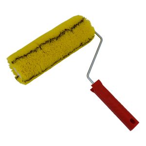 Stitched Yellow Paint Roller Brush Euro - Style With Cross Stripe