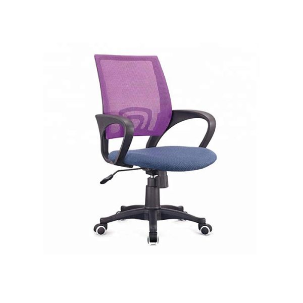Buy High Back 22.6 Pounds Ergonomic Swivel Chair Blue Mesh Armrest Office Chair at wholesale prices