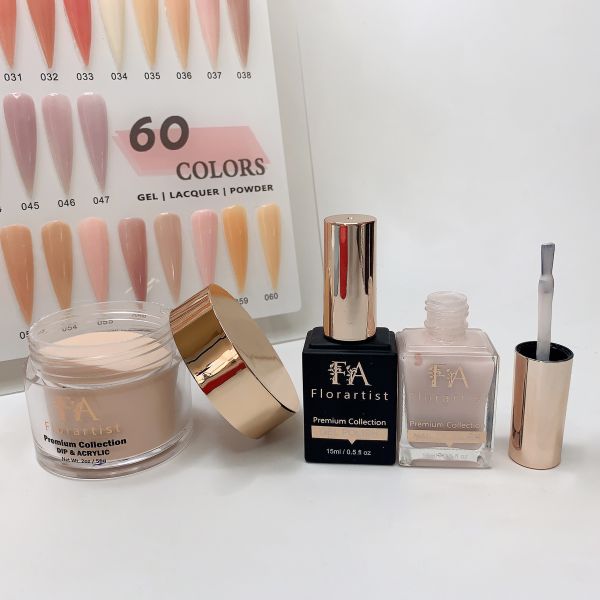 OEM Customize Private Label 3 in 1 Nail Set Dip Powder Gel Polish Color Matching Nail Polish