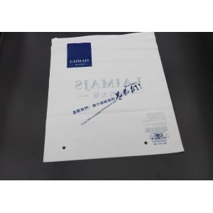 PVC Zip Clear Poly Bags With Logo And Matte White Packaging Clothes