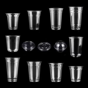 Quality 24oz φ90mm Compostable Clear Cups PLA Coffee Cups Environmental Protection for sale