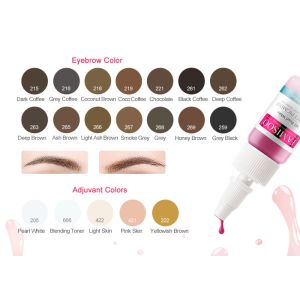 Long Lasting Permanent Makeup Pigments , Lips / Eyeliner / Eyebrow Tattoo Ink