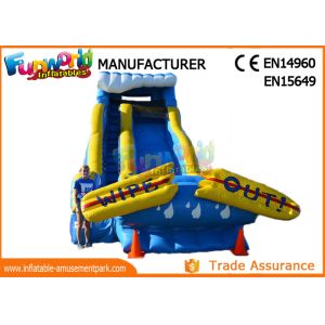 Giant Commercial Inflatable Water Slide / Inflatable Wipe Out Slide