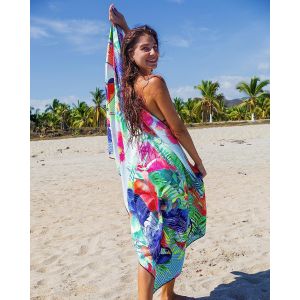 Custom Sand Free Recycled Microfiber Beach Towel With Pocket Towel
