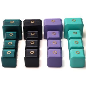 Square Necklace Ring Box with Metal Luxury Leather Jewelry Box Hanhong PU