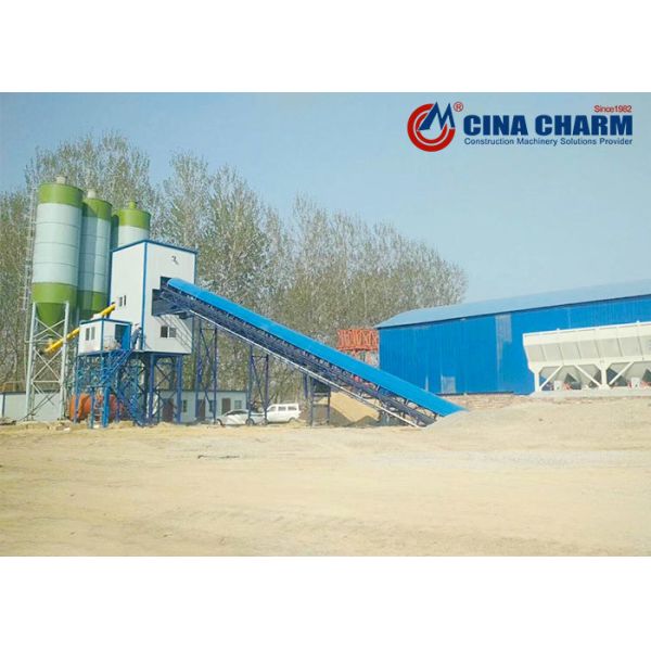 Stationary Hopper Lift 90m3/H 4x10m3 Ready Mix Plant