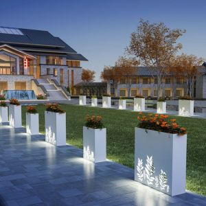 Big planters outdoor modern glowing planter flower box