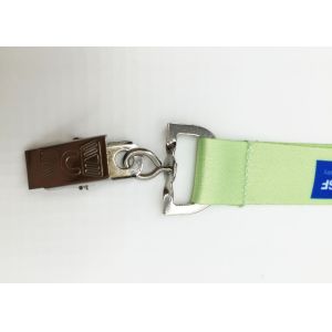 Nice Looking Blue Logo Dye Sublimation Lanyards Flat Polyester Material