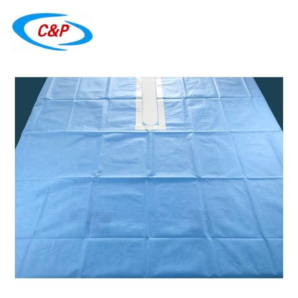 Buy Waterproof SMS Blue Disposable Surgical Drape Split Sheet With Adhesive at wholesale prices