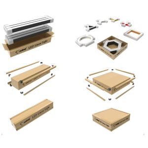 AC100-270 LED Linear Hanging Light 3000K 6500K Dimmable Rigid LED Strip Lights