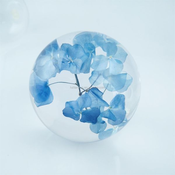 ODM OEM Blue Flower Paperweight For Promotional Gift