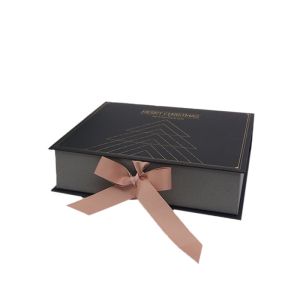 Magnetic Gift Packing Boxes Custom Cardboard Paper Packaging With Ribbon