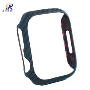 Black Twill Apple Watch Ultra 49mm Customized Logo Carbon Fiber Watch Cases