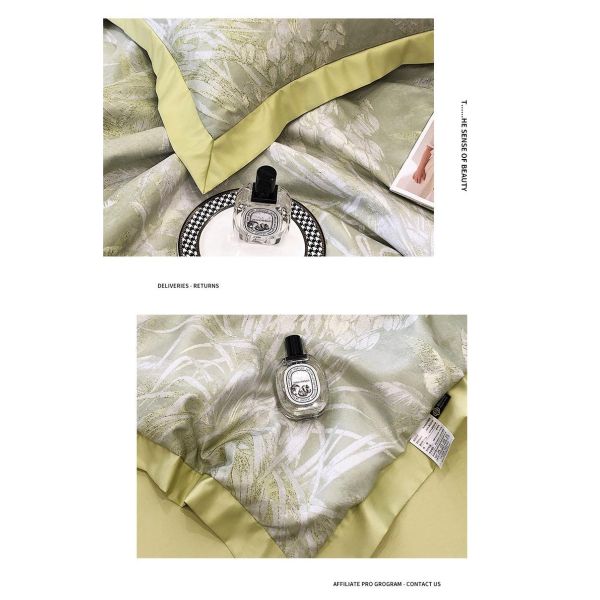 European Skin-Friendly Printing Summer Quilt Set of Four in Smooth Ice Silk Gift Quilt