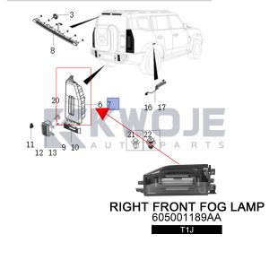 605001189AA Wholesale New Tail Lights for Jetour T1J