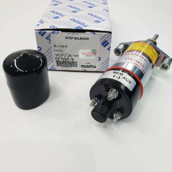 OUSIMA Shut Off Solenoid 155-4653 1554653 3E-7985 24V For E330 E330B/C 350 Excavator
