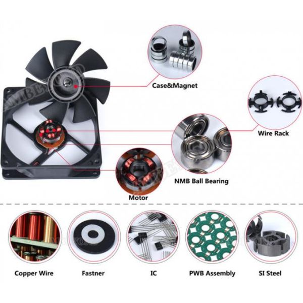 Electric 2 Inch Computer Case Cooling Fans High Resistant 50mm * 50mm * 15mm