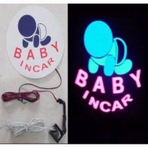 customized light up el logo// el sticker/ el badge