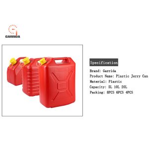ABS Plastics Auto Fuel Tanks Jerry Can Antistatic Engineering Grade 5L 10L 20L