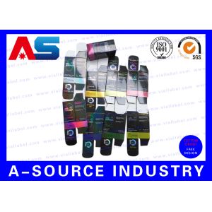 Laser Holographic Metallic Foldable Glass 10ml Vial Steriod Boxes Packaging