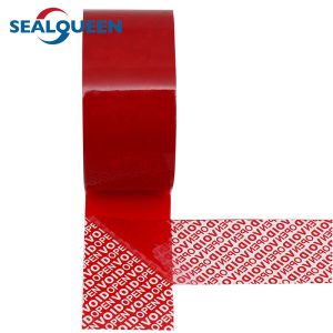Custom Red Security Seal Tape for Product Protection with Logo