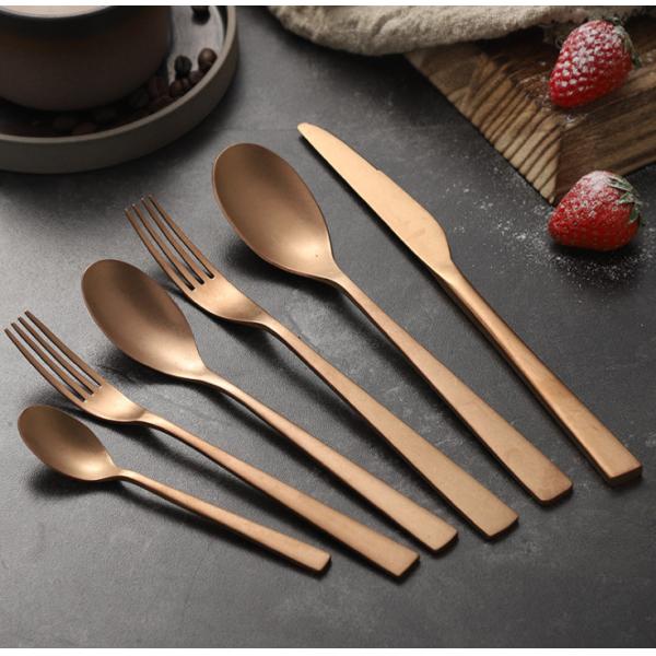 China NEWTO Stainless Steel Gold Cutlery Set Brush polish /Flatware Set/Kitchen Household Items