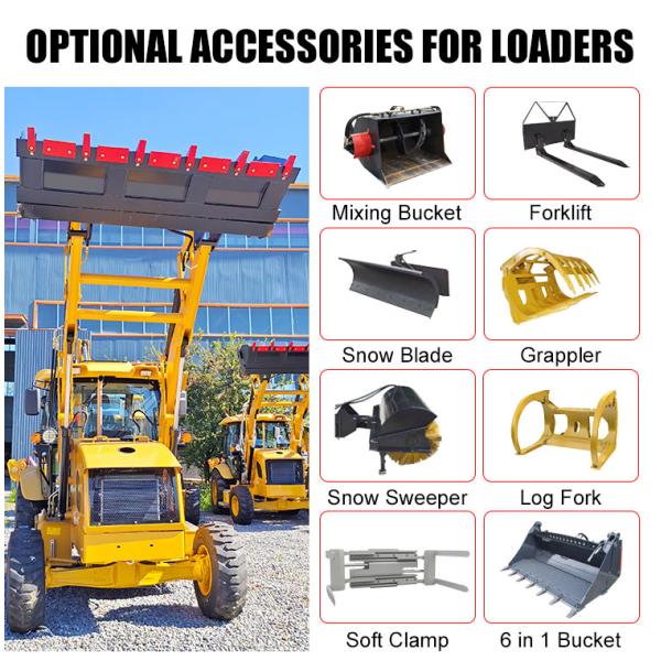 Cheap Diesel Small Backhoe Wheel Loader Tractor Excavator Compact Backhoe with Bucket for Agriculture