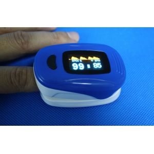 Handheld Blue Fingertip Pulse Oximeter With Bluetooth Function