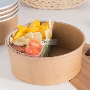 Freezer Safe Disposable Food Grade Paper Salad Bowls