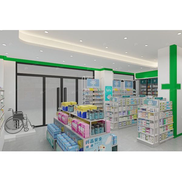 04-XDZYS006 Space-Saving Shop Showcase Gondola Pharmacy Products Retail Store for Medicine Display Furniture