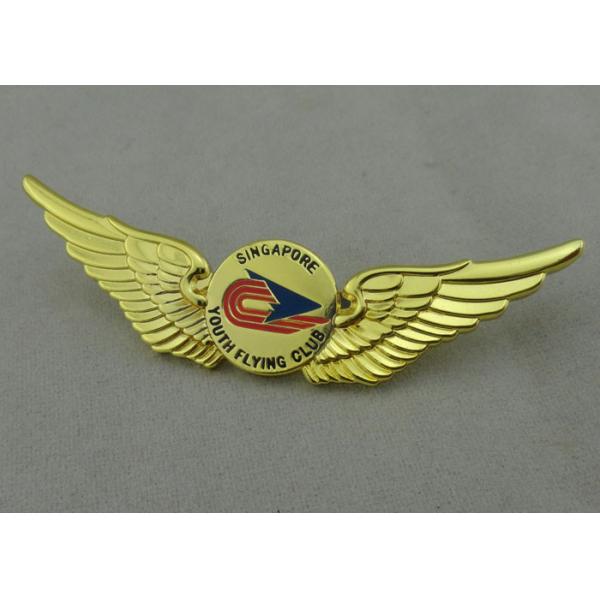 Buy Soft Enamel Youth Flying Club Souvenir Badges With Gold Plating at wholesale prices