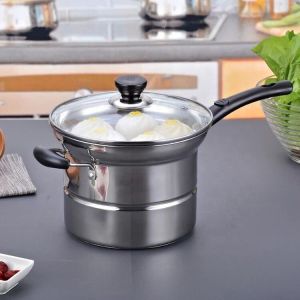 China Stainless Steel Kitchen Sauce Pans Sustainable  Eco Friendly Milk Pot on sale