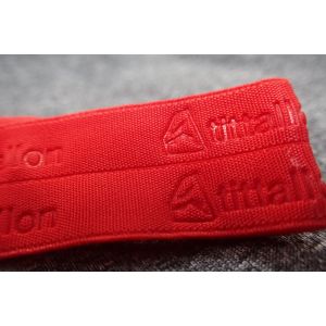 Red Embossed Sportswear Woven Band
