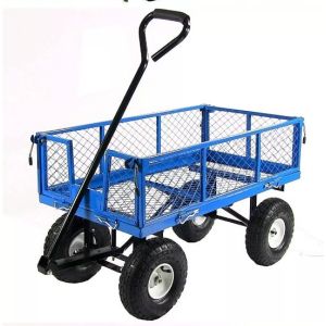 China Tools Home Garden Wagon Cart with 4 Wheels and Mesh Structure in Heavy Duty Capacity on sale