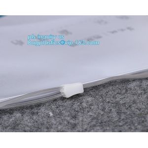 Biodegradable eco-friendly slider k frosted EVA bag, PVC Wash Bag With Slider