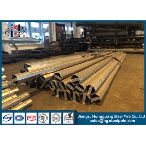 Quality Galvanized Steel 220KV 2.75mm Power Transmission Pole for sale