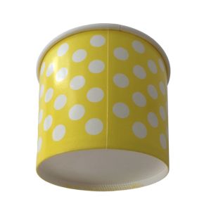 PE Lined Paper Ice Cream Pots Single Wall Take Away Disposable Ice Cream Pots 8