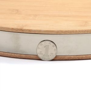 Eco Friendly 5pcs Bamboo Round Chopping Board With Iron Handle