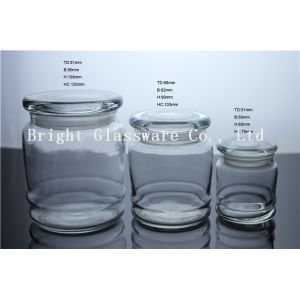 machine pressed Clear Glass Candle Jars