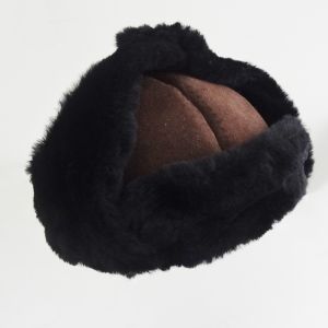 Hot selling sheepskin shearling trapper snow hat