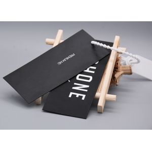 Black TPU Printing Custom Garment Hang Tags With Silicone Logo