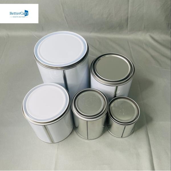 Buy 1/2 Pint Car Paint Tin Cans With Metal Cover OEM 250ml To 5 Liter Auto Tin Can at wholesale prices