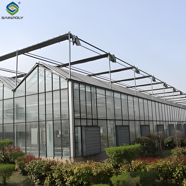 Buy Hydroponic Venlo PC Polycarbonate Solar Glass Greenhouse Customizable at wholesale prices