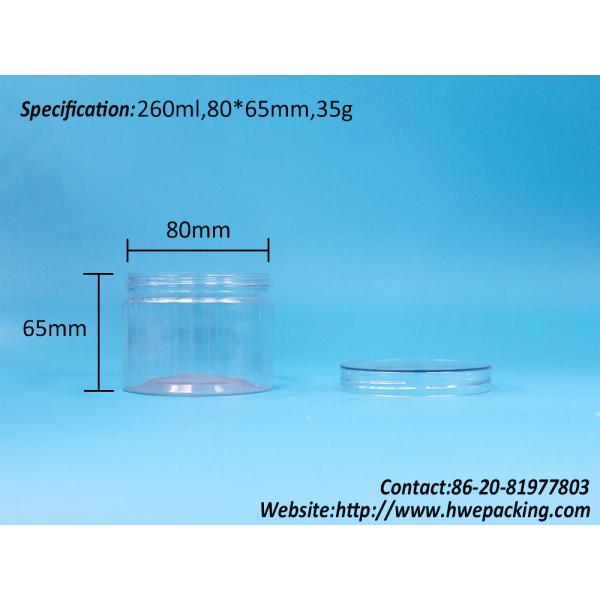 Clear PET Plastic Dry Food Candy Cookies Nuts Gift Jars Screw Flat Lids Food Grade