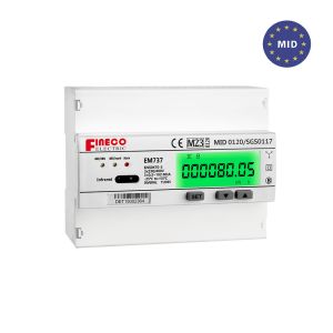 EM737 3*230/400V 10(100)A MID approved bi-directional modbus energy smart meter
