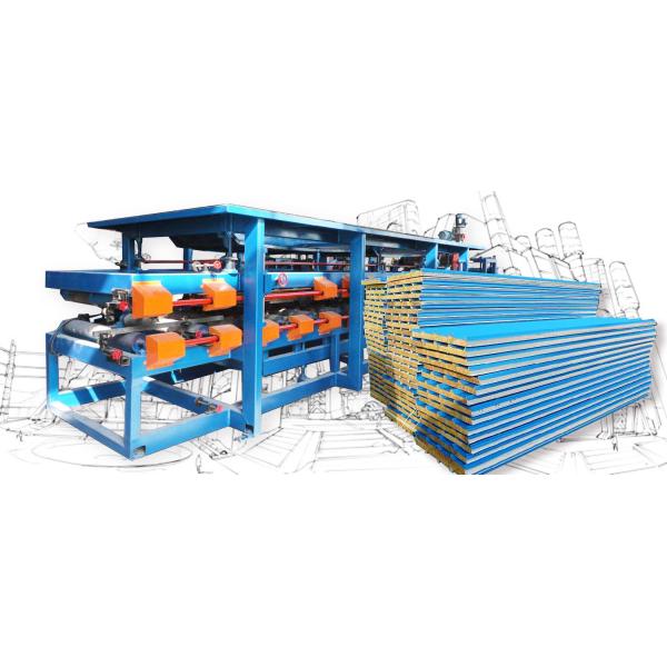 Wall / Roof Sandwich Panel Roll Forming Machine Rock Wool Sandwich Plate Machine