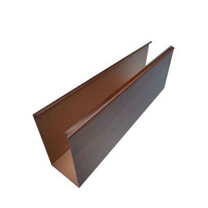 China Grid Type Wood Finish Aluminum Veneer Panel Tube For Suspended Ceiling on sale