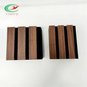 Practical Wood Soundproof Panels , MDF Acoustic Wood Slat Ceiling