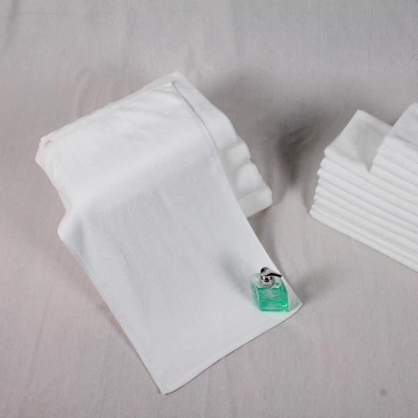 Buy Plain Hemmed White Cotton Face Towel at wholesale prices